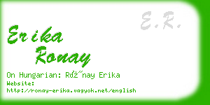 erika ronay business card